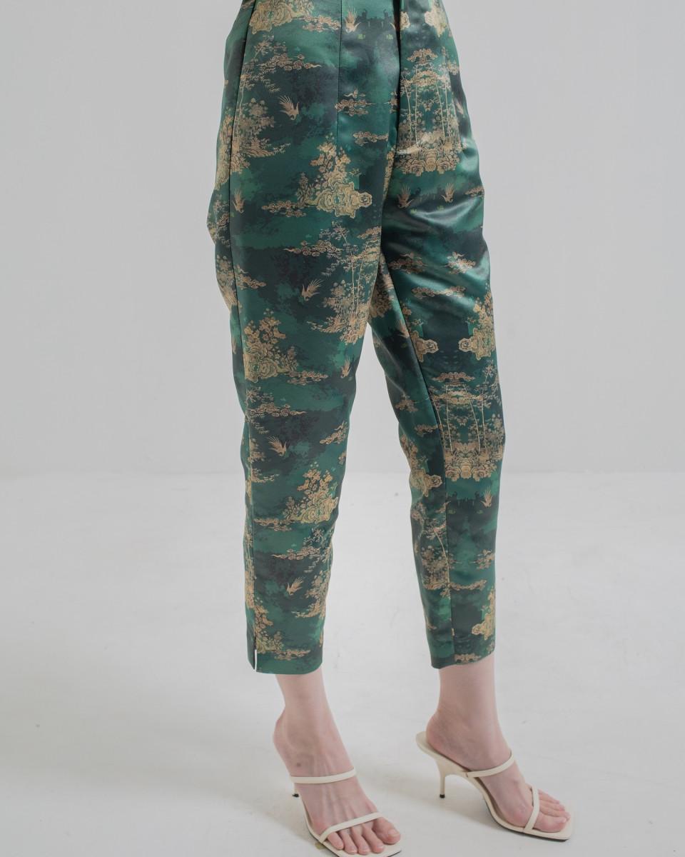 Ciel NARA II TROUSERS JADE CHINOISERIE
