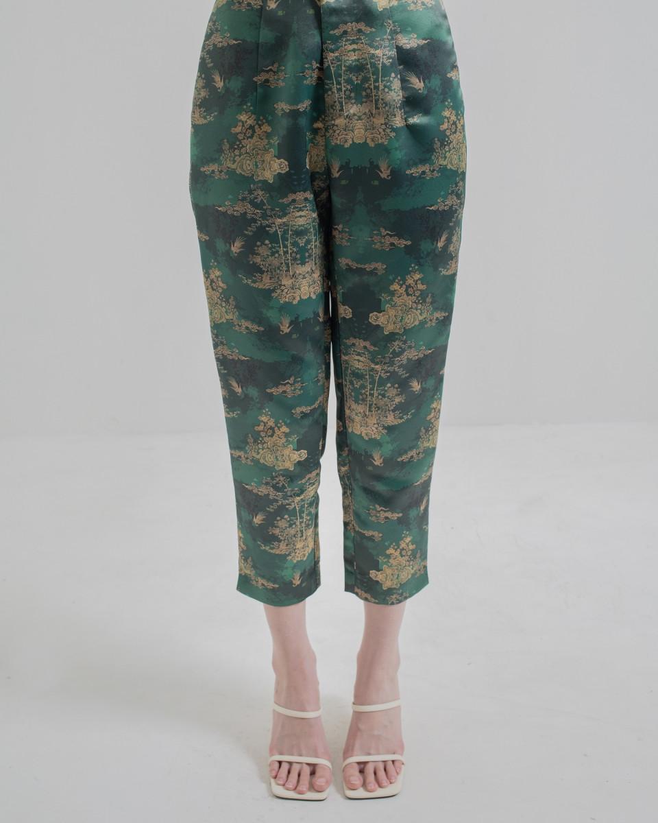 Ciel NARA II TROUSERS JADE CHINOISERIE