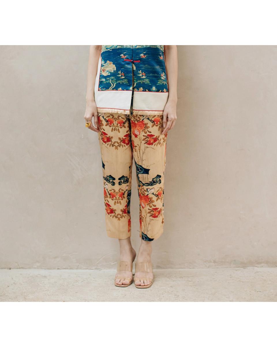 ciel REI TROUSERS BLUE FLORAL
