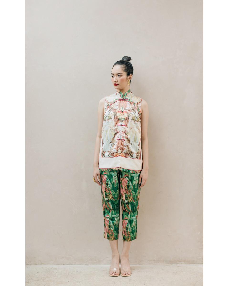 Ciel REI TROUSERS PINK BOTANICAL