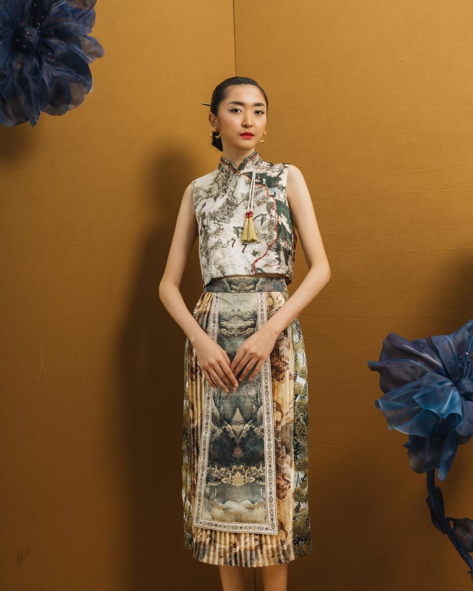 ciel REN TOP SILVER CHINOISERIE