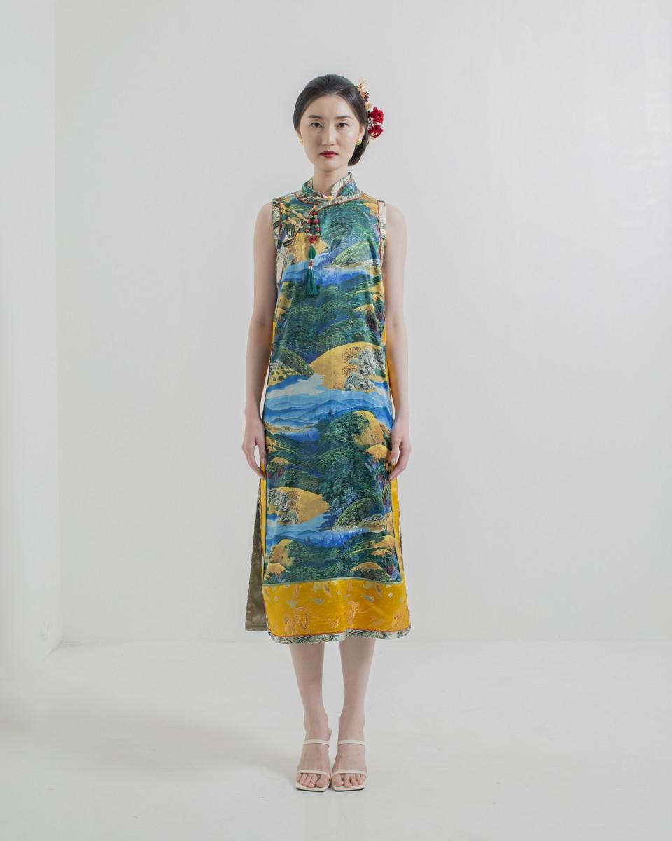 ciel RYU JI DRESS GOLD MOUNTAIN