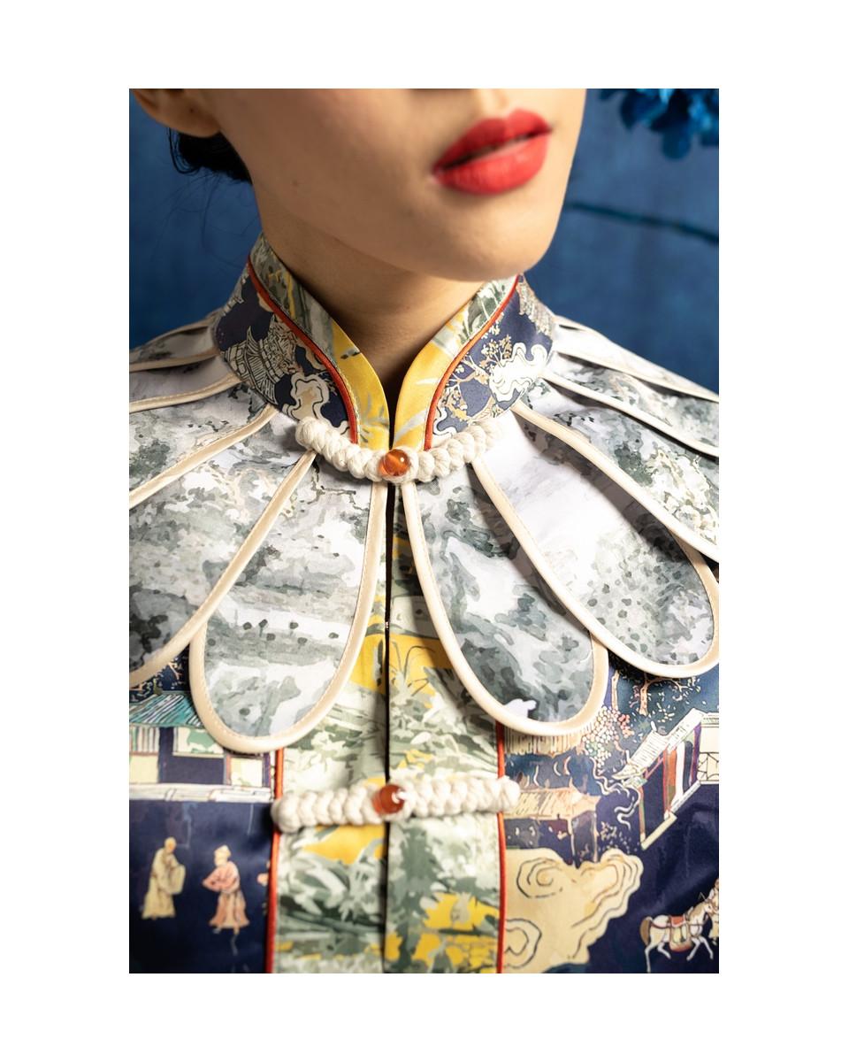 Ciel SHU TOP BLUE CHINOISERIE