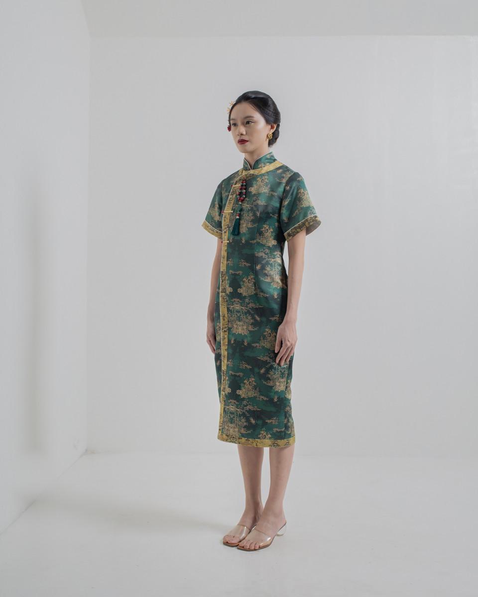 Ciel THARA II DRESS JADE CHINOISERIE