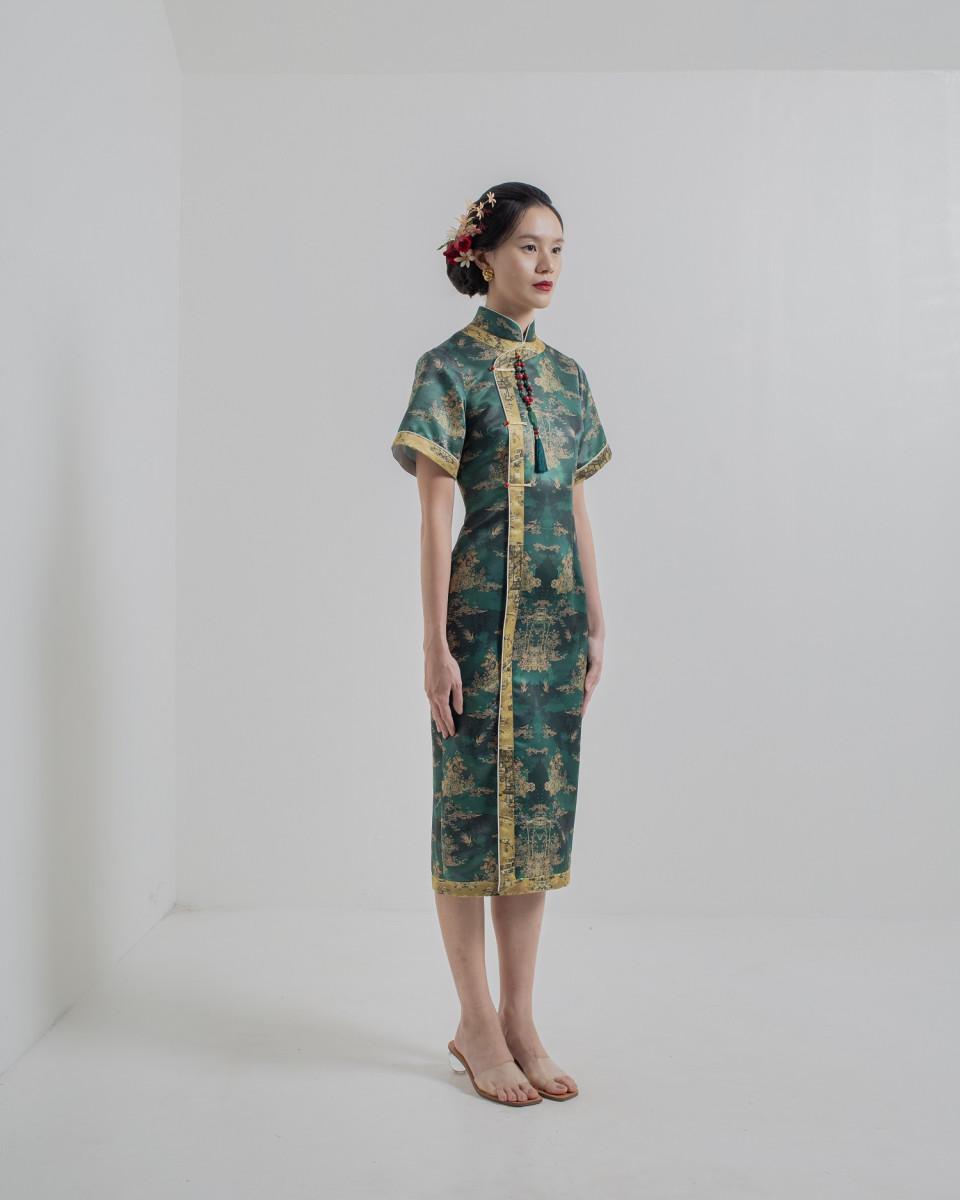 Ciel THARA II DRESS JADE CHINOISERIE