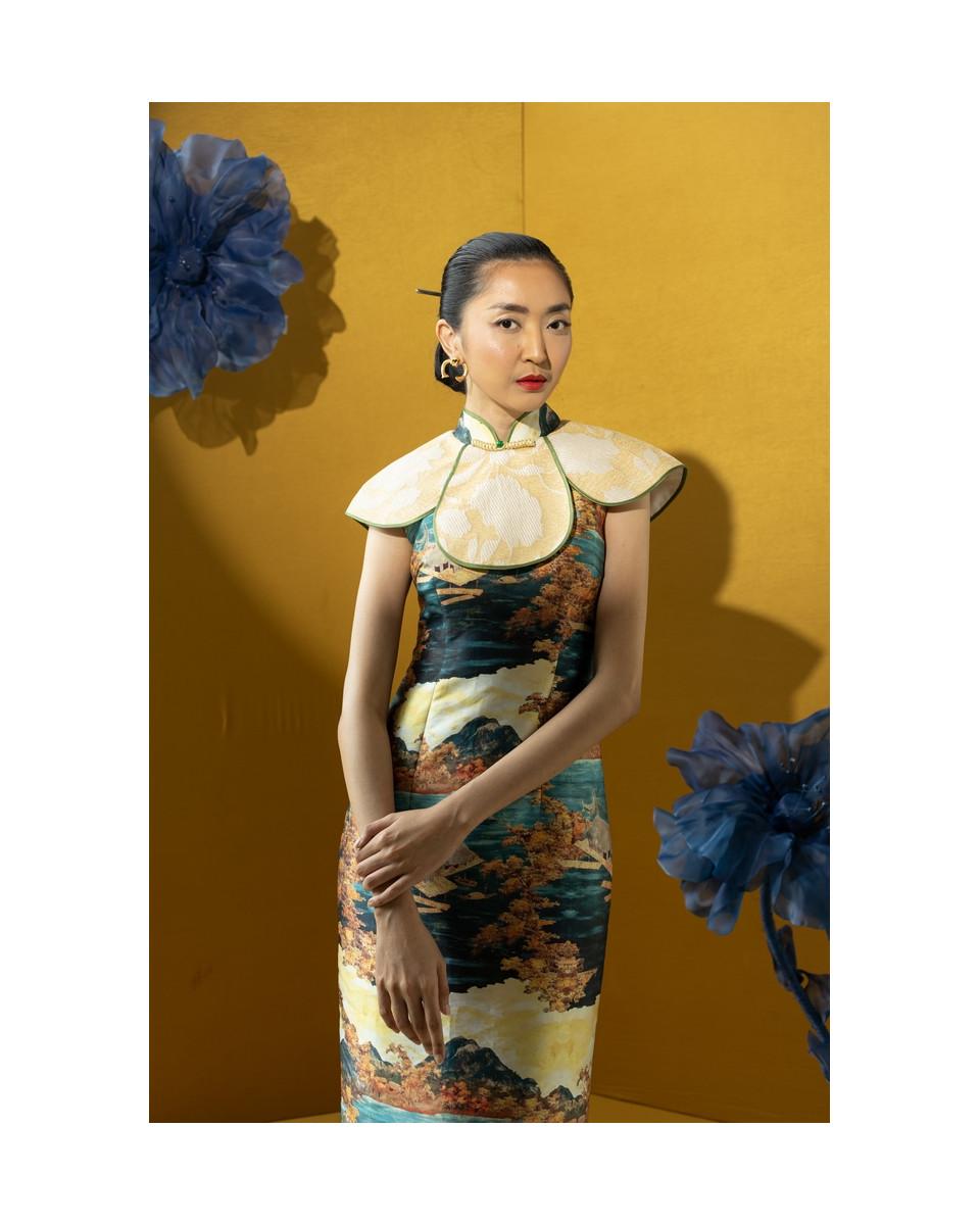 Ciel WEN DRESS BLUE LANDSCAPE