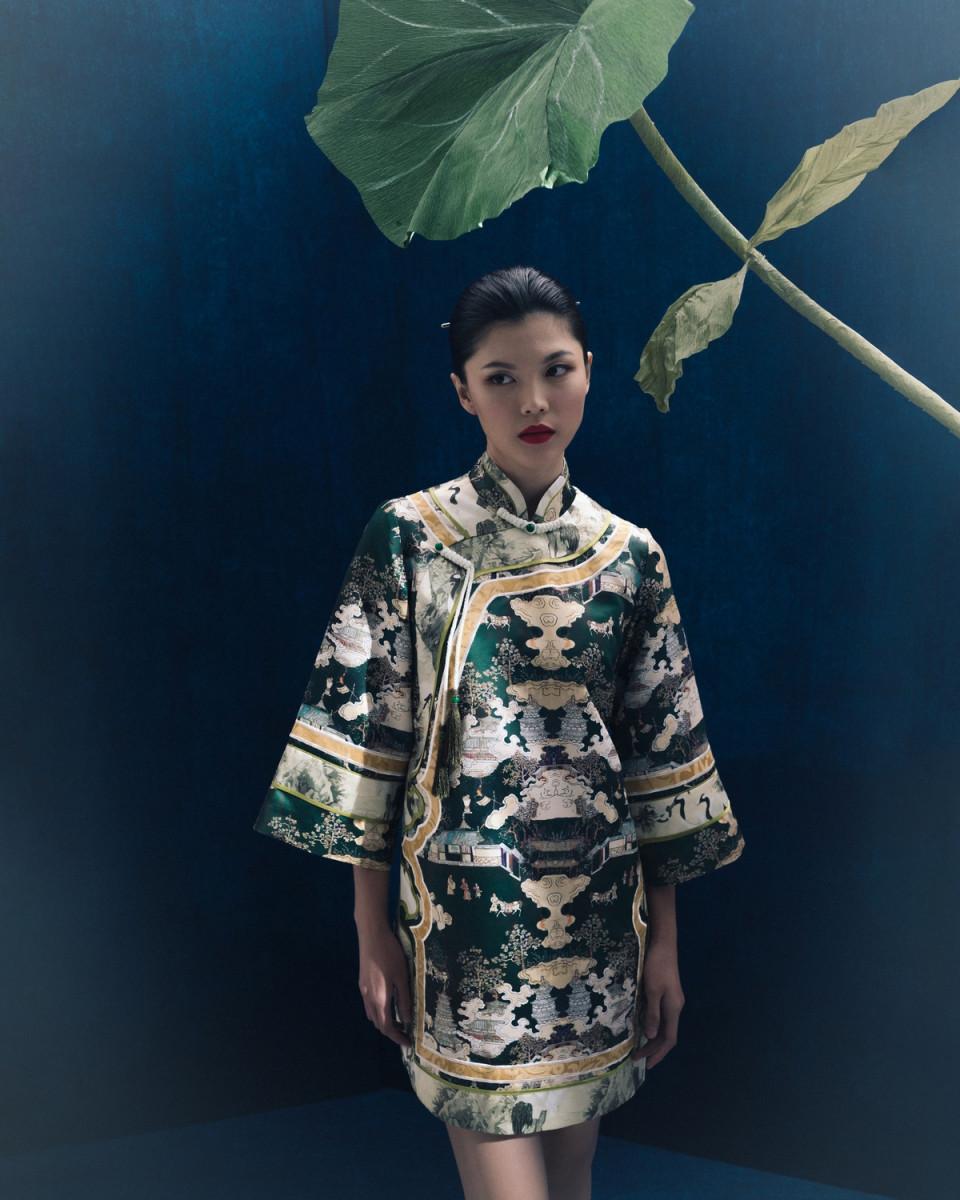 ciel YU JIE DRESS JADE CHINOISERIE