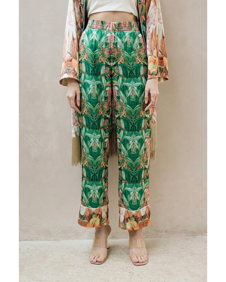 ciel ZHILIN TROUSERS PINK BOTANICAL