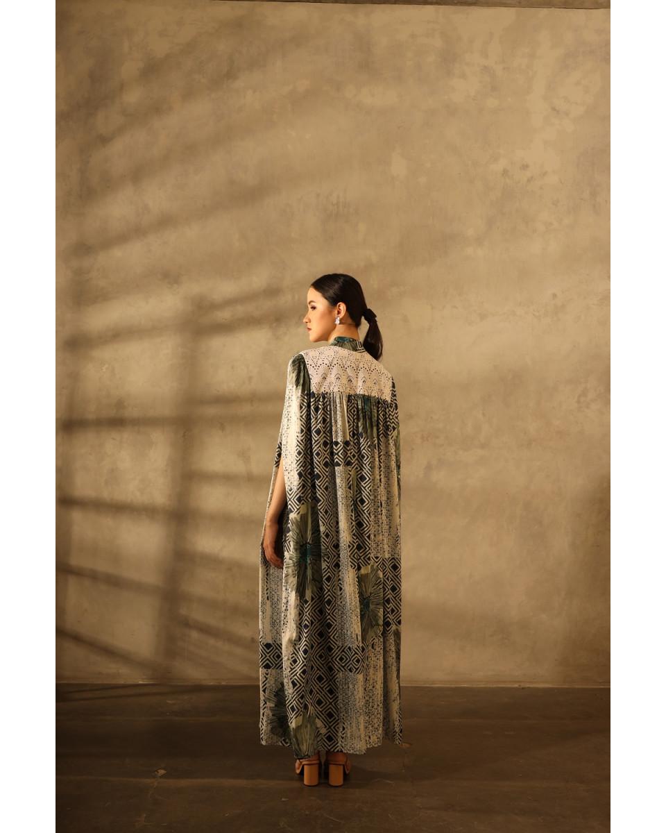 Ciel Zira Dress Navy Green