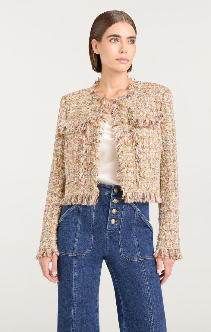 Cinq à Sept Adeline Boucle Clarise Jacket Ochre Multi