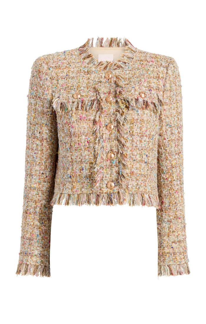 cinq à sept Adeline Boucle Clarise Jacket Ochre Multi