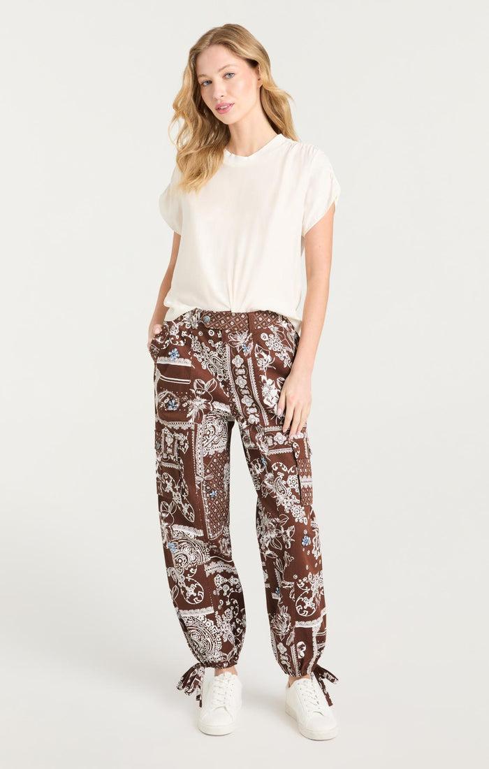 Cinq à Sept Bandana Military Twill Zola Pant Dark Sepia
