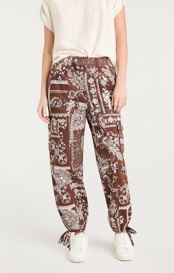 Cinq à Sept Bandana Military Twill Zola Pant Dark Sepia
