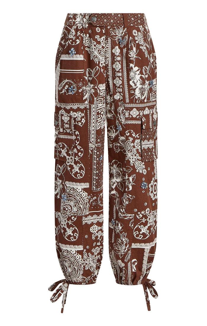 cinq à sept Bandana Military Twill Zola Pant Dark Sepia