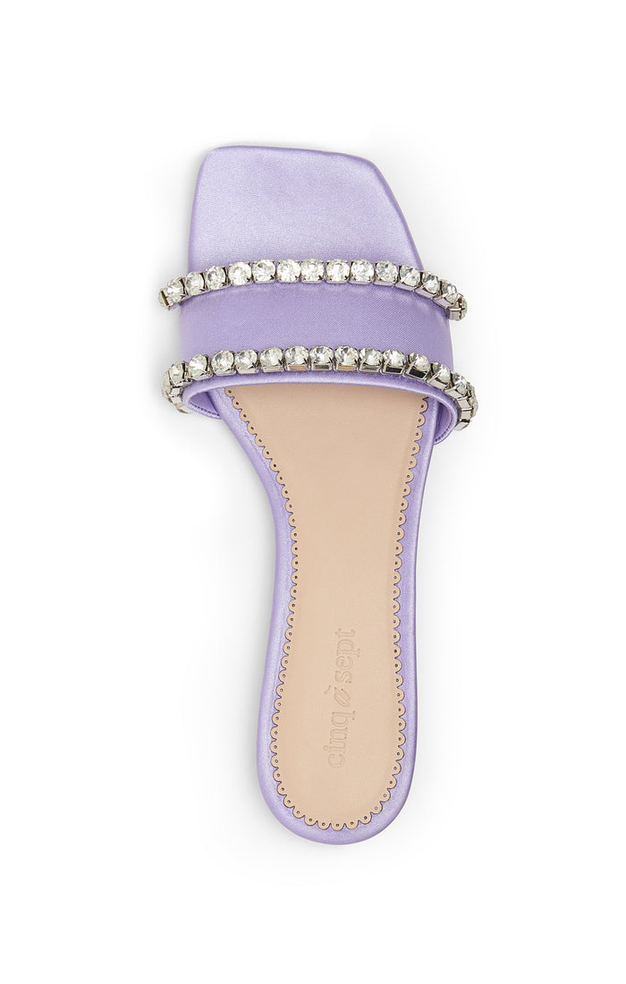 Cinq à Sept Catherine Crystal Slide Honey Lavender/clear