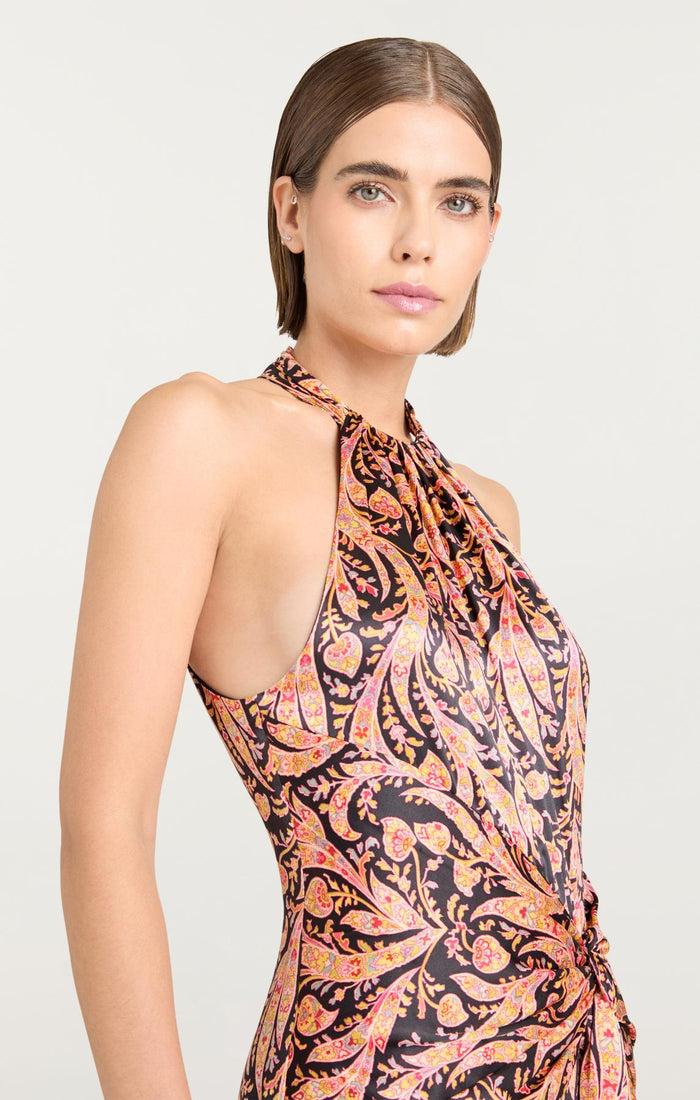 Cinq à Sept Charming Paisley Teresa Dress Obsidian Multi
