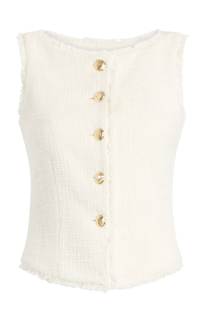 cinq à sept Boucle Camen Vest Gardenia
