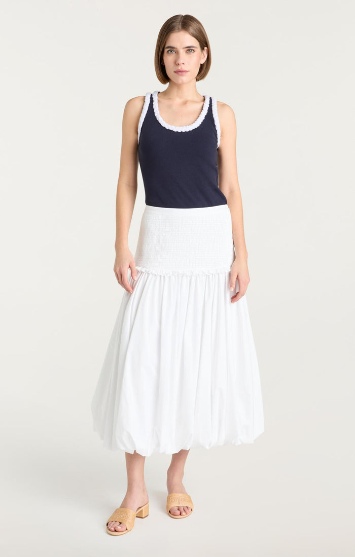 Cinq à Sept Braided Tank Top Navy/white