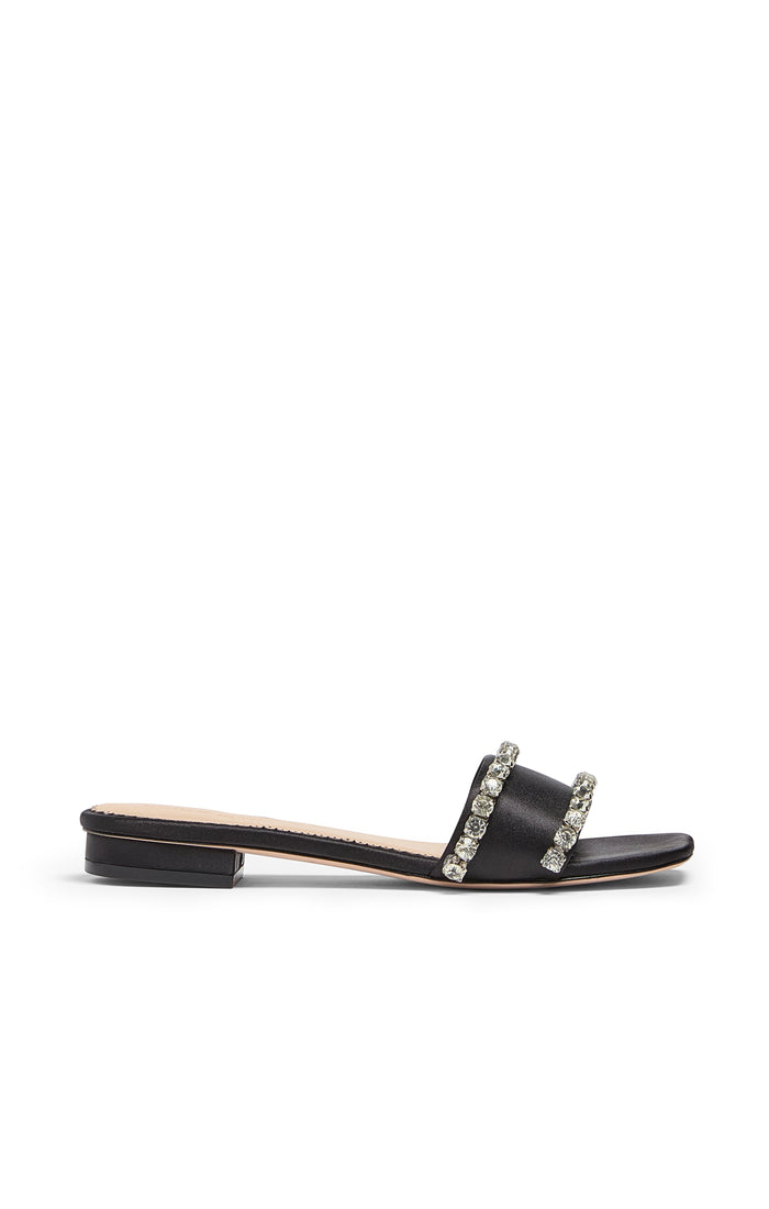 cinq à sept Catherine Crystal Slide Black/clear