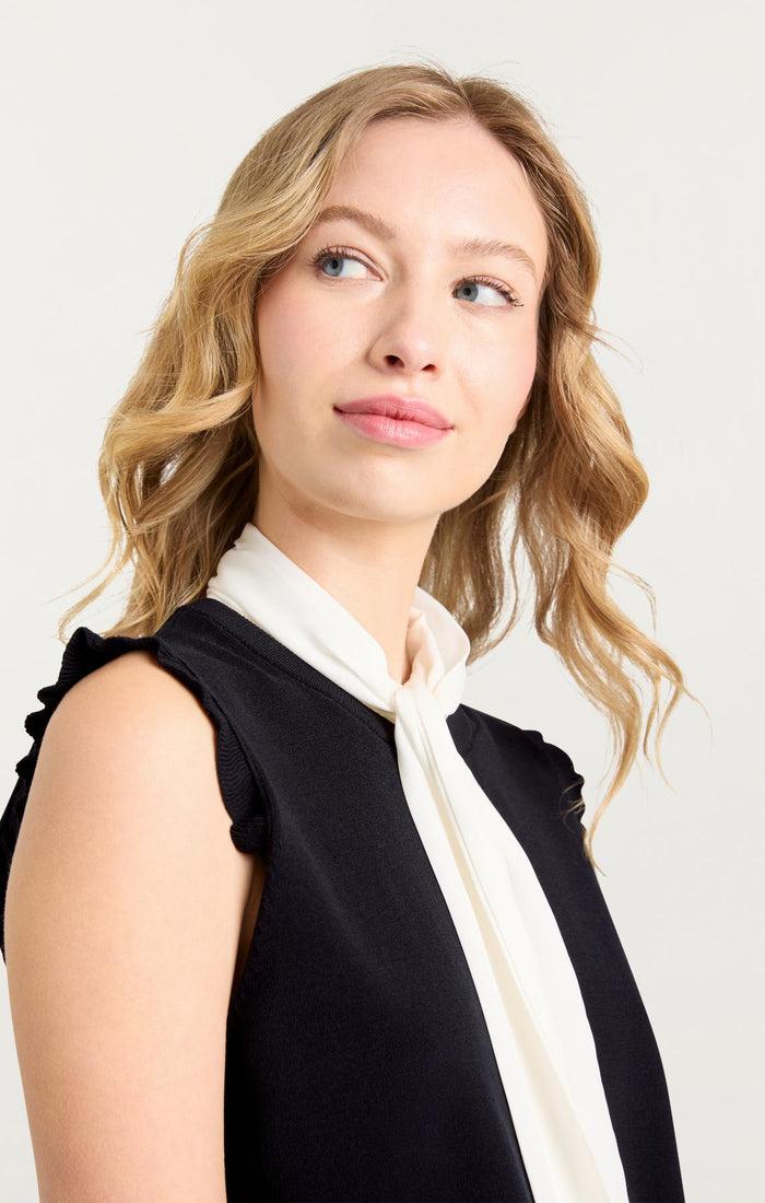 Cinq à Sept Chiara Top Black/ivory