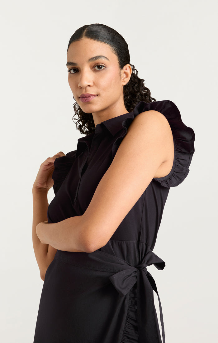 Cinq à Sept Collar Mahlia Dress Black