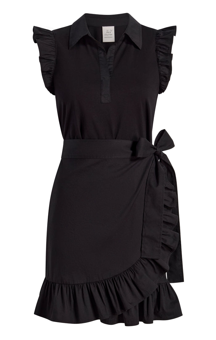cinq à sept Collar Mahlia Dress Black