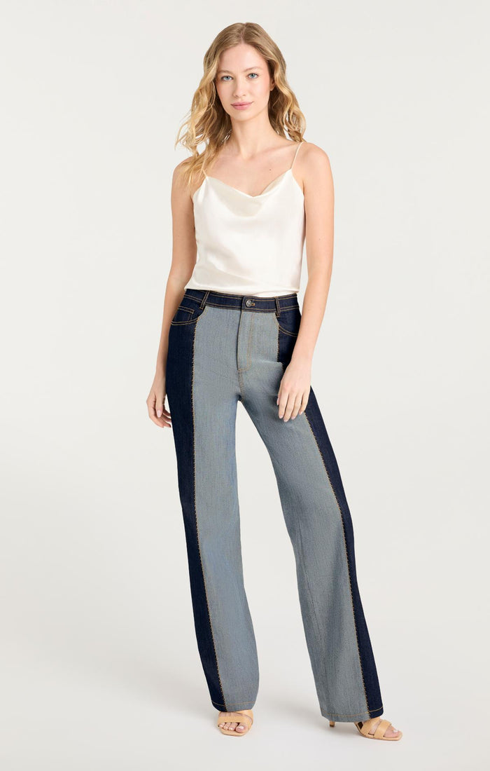 Cinq à Sept Contrast Francine Pant Indigo
