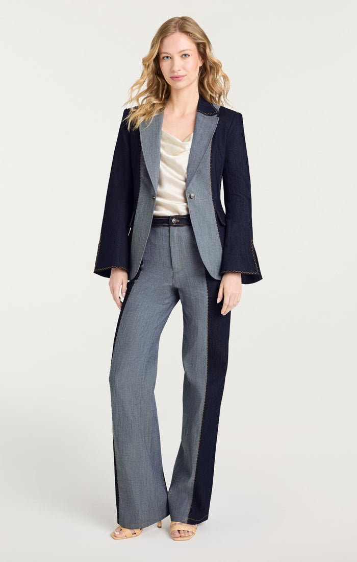 Cinq à Sept Contrast Sallie Jacket Indigo