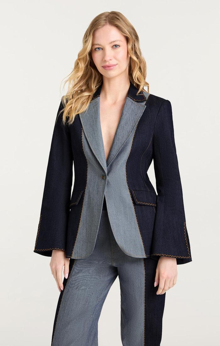 Cinq à Sept Contrast Sallie Jacket Indigo