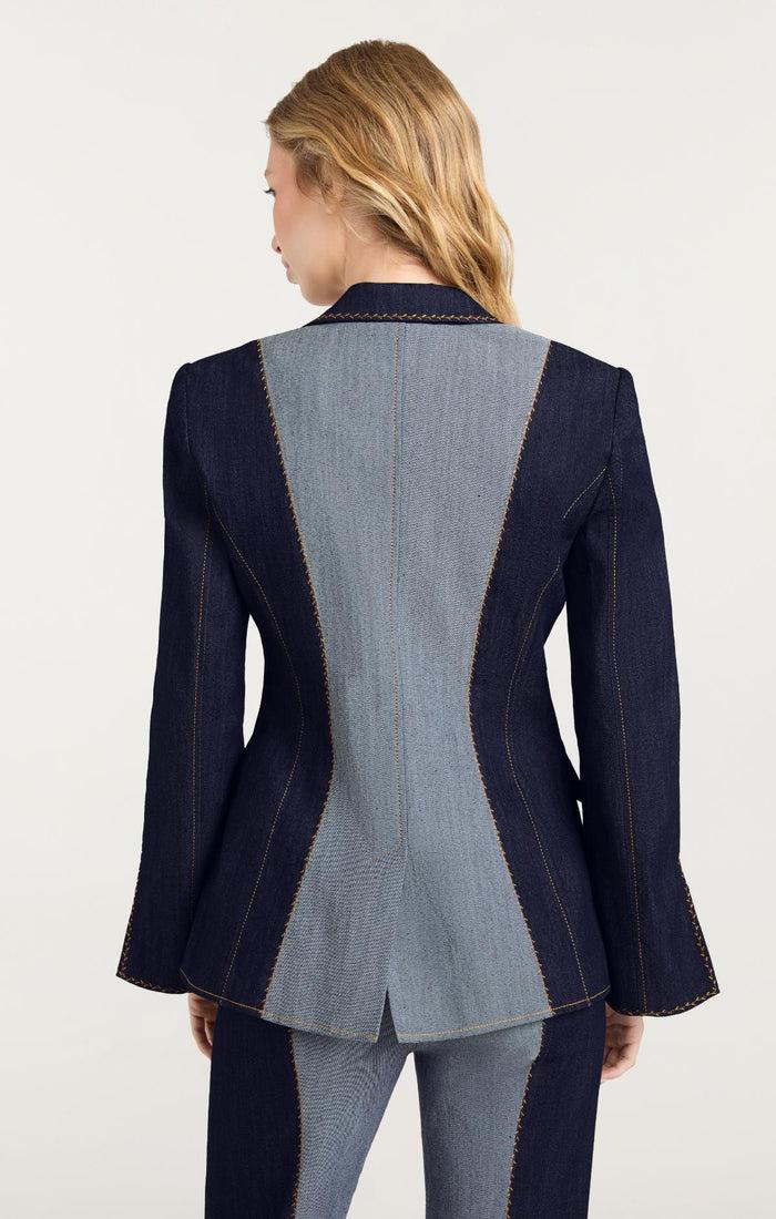 Cinq à Sept Contrast Sallie Jacket Indigo