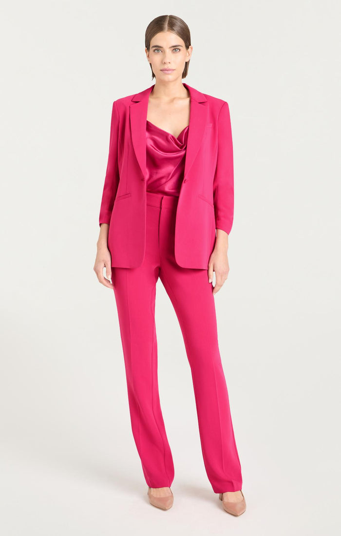 Cinq à Sept Crepe Khloe Blazer Pink Garnet
