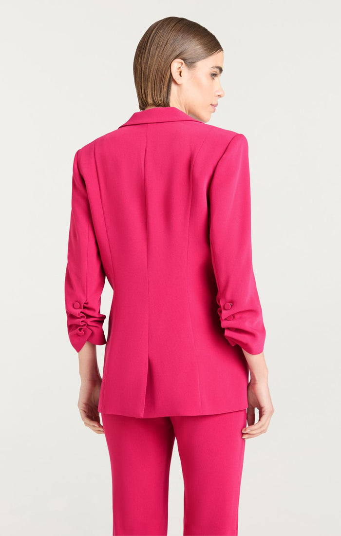 Cinq à Sept Crepe Khloe Blazer Pink Garnet