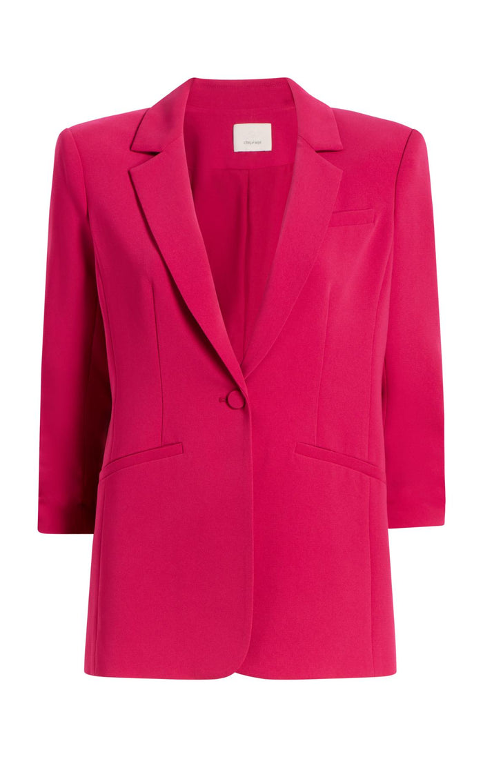 cinq à sept Crepe Khloe Blazer Pink Garnet