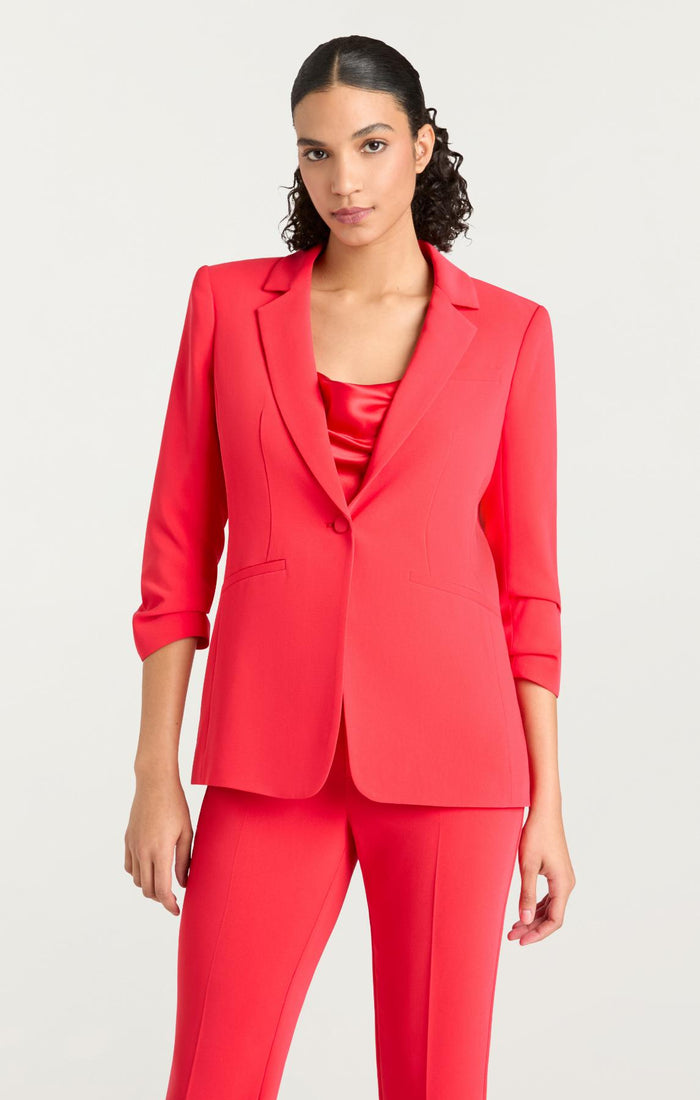 Cinq à Sept Crepe Khloe Blazer Red Sapphire