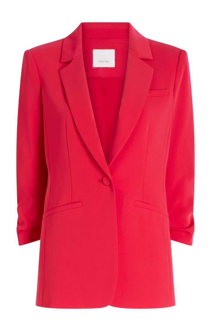 cinq à sept Crepe Khloe Blazer Red Sapphire