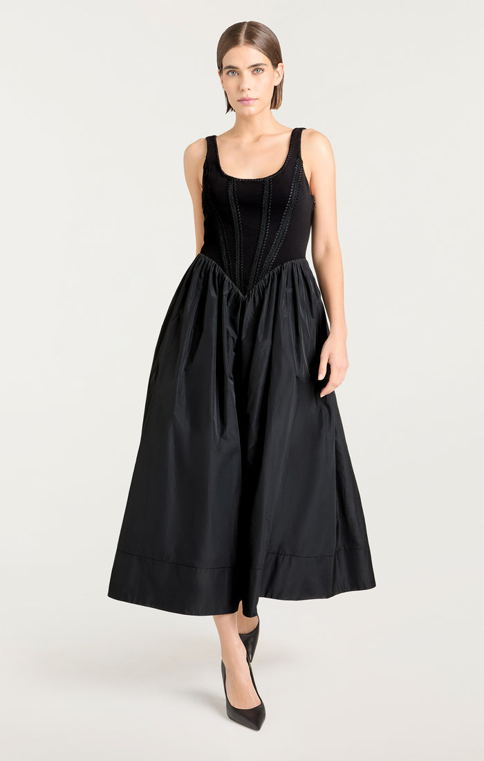 Cinq à Sept Crochet Martay Dress Black