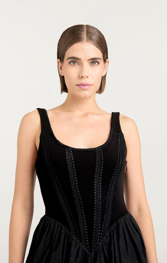 Cinq à Sept Crochet Martay Dress Black
