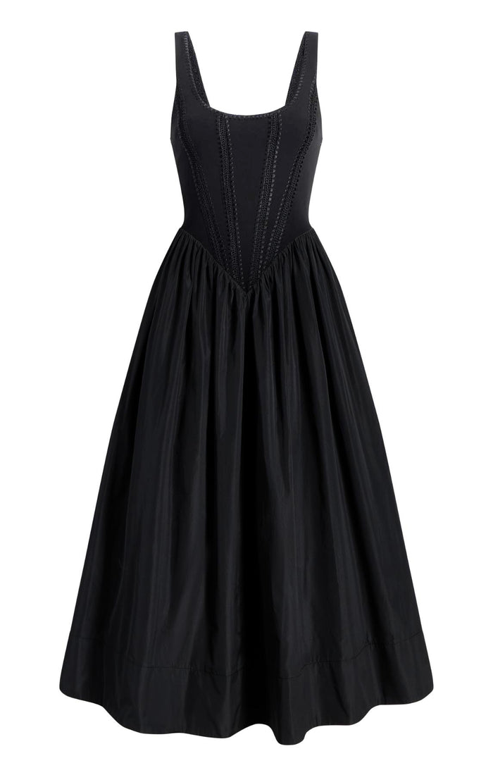 cinq à sept Crochet Martay Dress Black