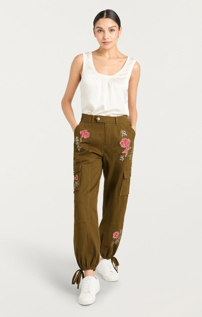 Cinq à Sept Desert Rose Zola Pant Dark Olive/multi