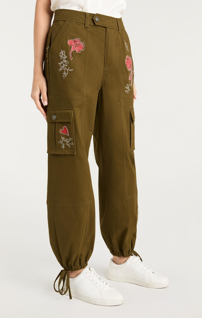 Cinq à Sept Desert Rose Zola Pant Dark Olive/multi