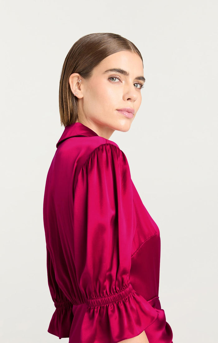 Cinq à Sept Fabbie Dress Pink Garnet