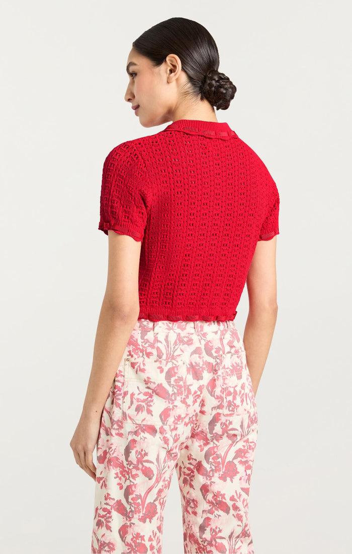 Cinq à Sept Ginevra Cardigan Red Sapphire