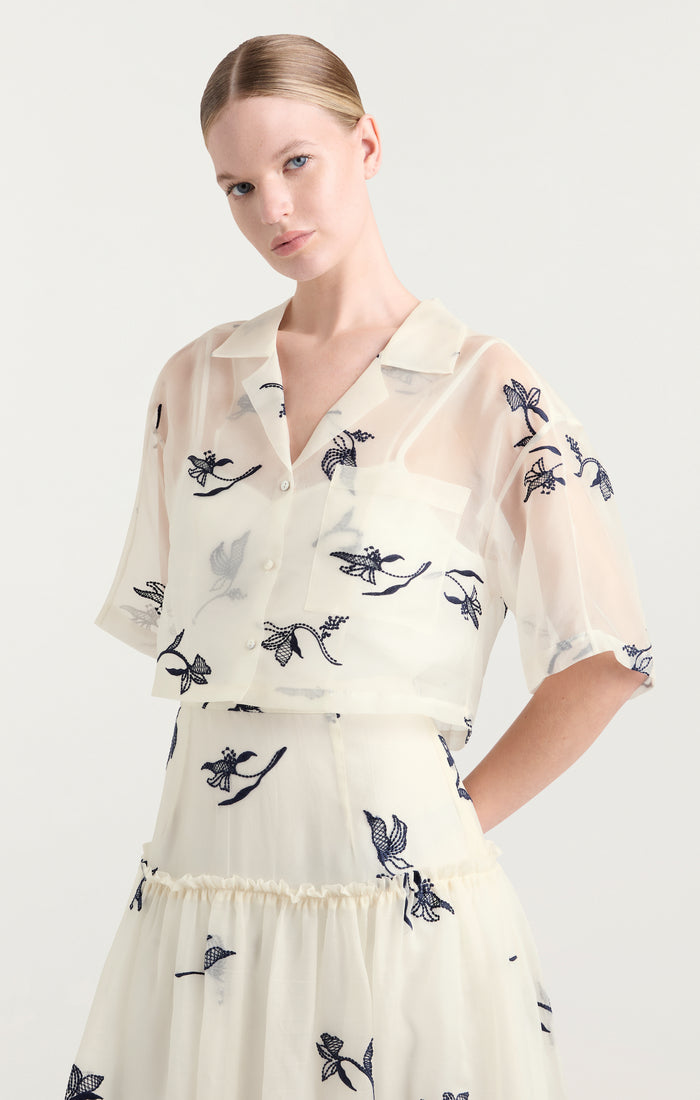 Cinq à Sept Heligan Top Ivory/navy