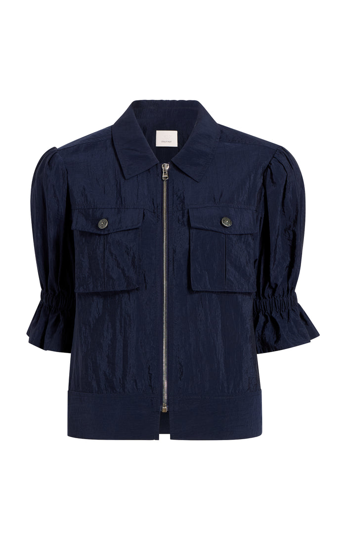 cinq à sept Holly Parachute Jacket Navy