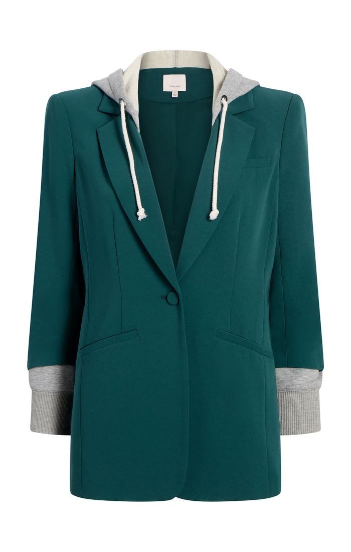 cinq à sept Hooded Khloe Jacket Green Onyx