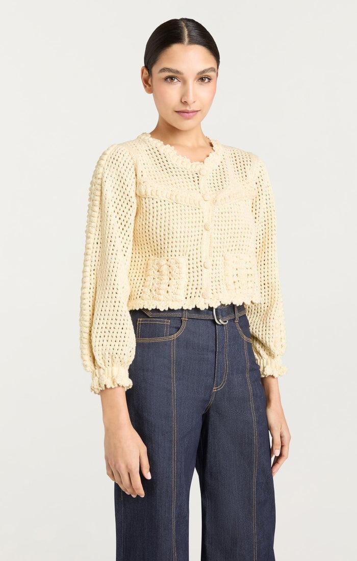 Cinq à Sept Ione Cardigan Ivory