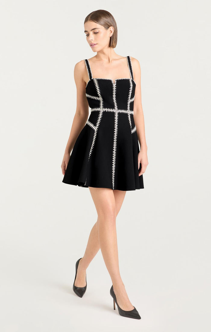 Cinq à Sept Jelena Dress Black/gardenia