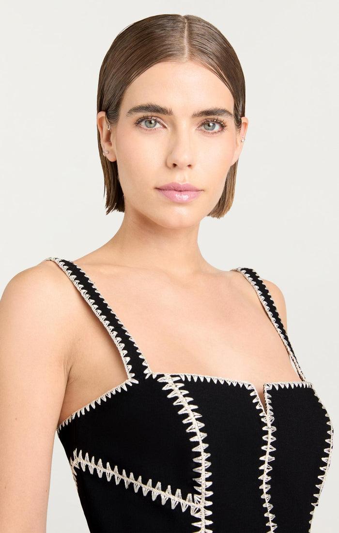 Cinq à Sept Jelena Dress Black/gardenia