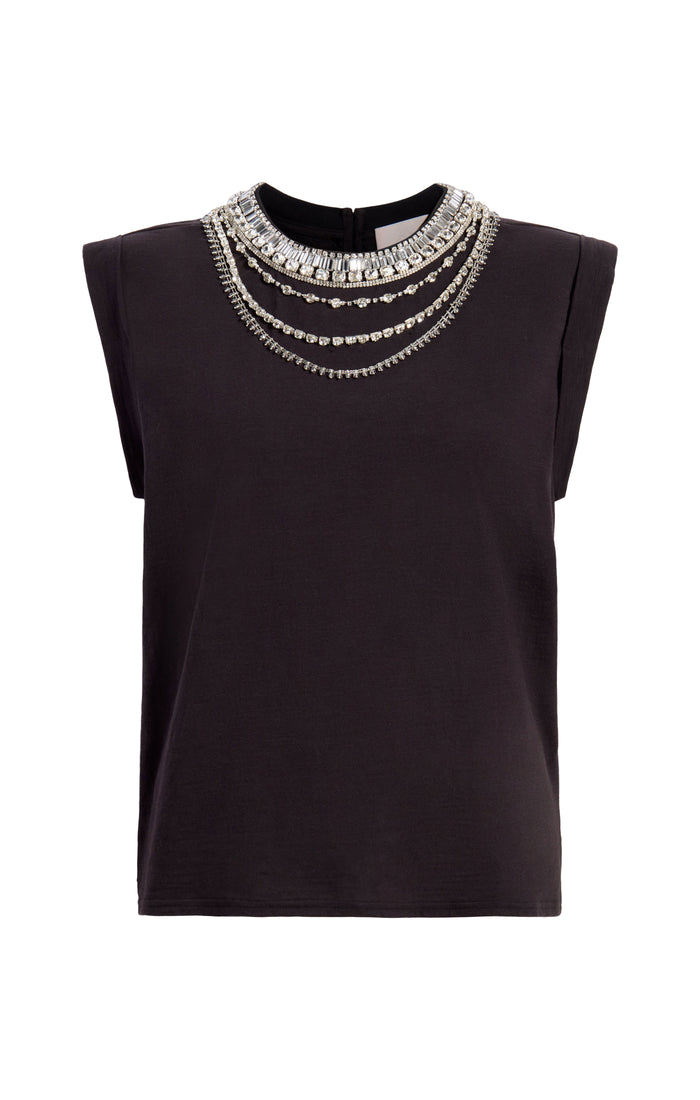 cinq à sept Layered Necklace Bella Tee Black