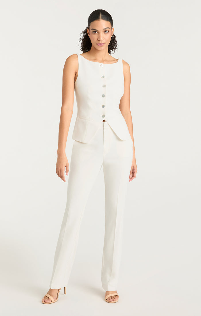 Cinq à Sept Lemonis Vest Ivory